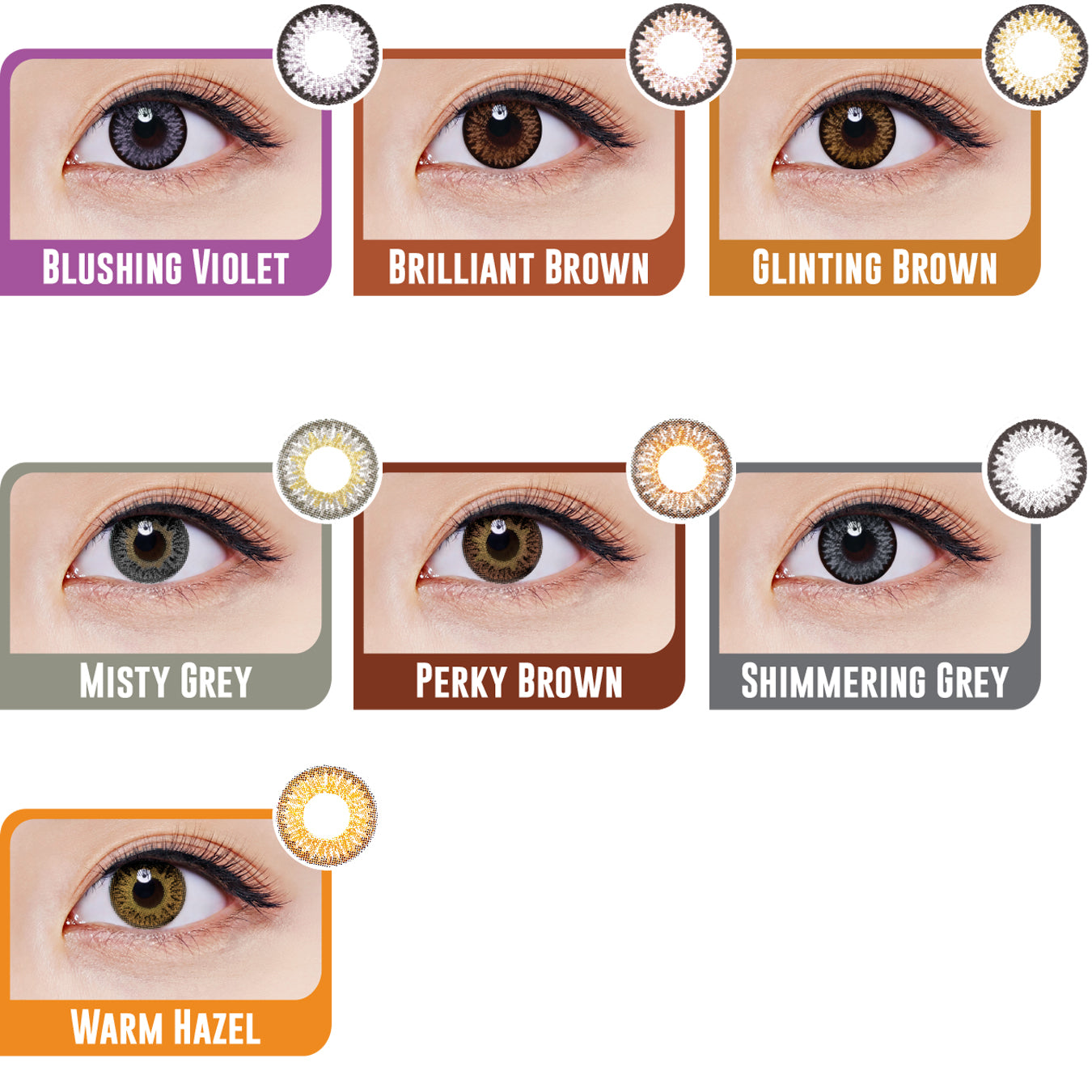 Freshkon Colors Fusion Monthly 2 LensesLenses Color Examples