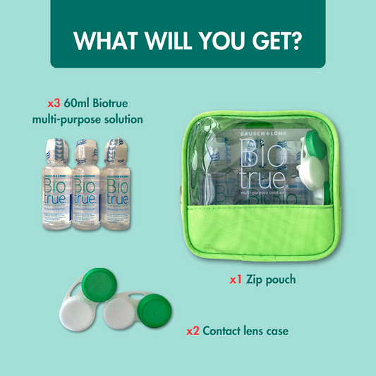 Bausch & Lomb Bio True Travel Kit Pack 60ml x 3 Bottle
