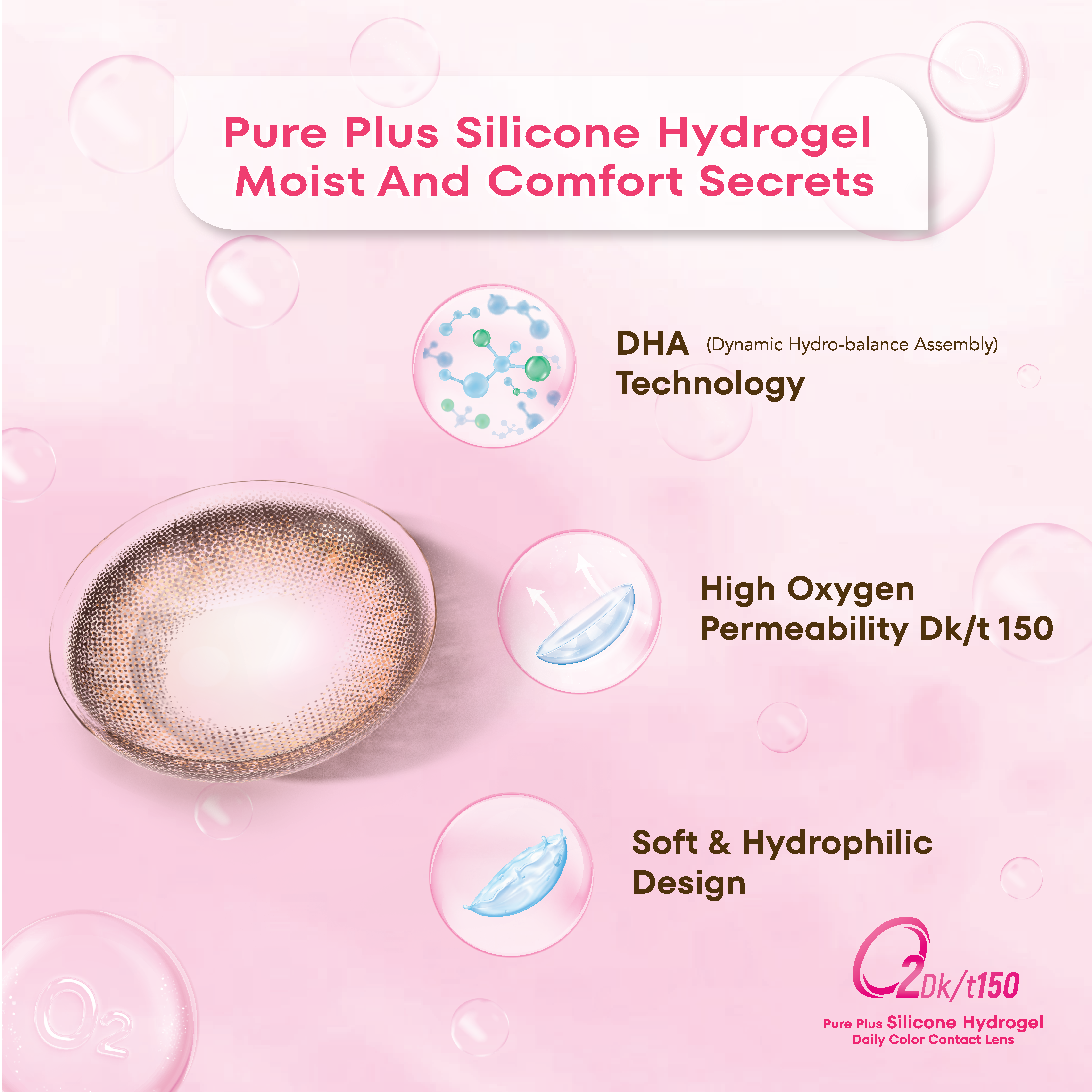 Horien Hydron Pure Plus Silicone Hydrogel 1 Day Color Contact Lens 10p Horien Hydron Pure Plus Silicone Hydrogel 1 Day Color Contact Lens 10p