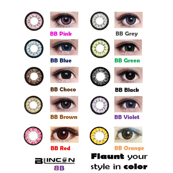 Blincon BB Monthly 2 Lenses Colour Chart